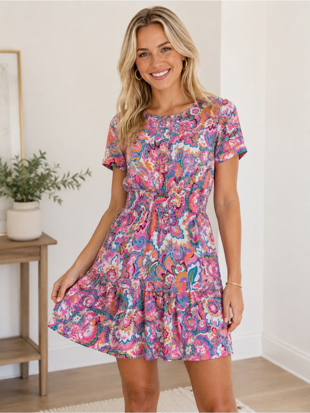 Nicole Miller Somerset dress in multicolor floral size XS - Picture 3 of 16